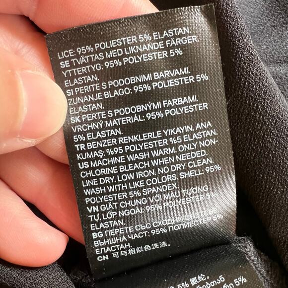 H&M Womens Blouse Top Shirt Pullover Balloon Sleeve Stretch Relaxed Fit Black M - Picture 11 of 12